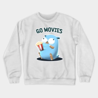 Golang Gopher Go Movies Crewneck Sweatshirt